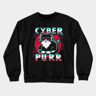 Cyber Purr Crewneck Sweatshirt